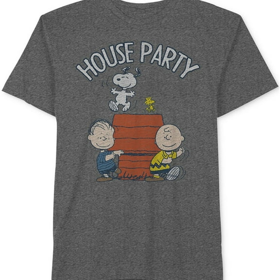 Hybrid Mens House Party Graphic T-Shirt, Grey, Small