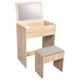 thumbnail image 1 of Tocador Minimalista Relan Estilo Madera Roble con Banco, 1 of 6