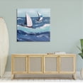 thumbnail image 2 of Stupell Sailing Sea Waves Splashing Landscape Painting Gallery Wrapped Canvas Print Wall Art, 2 of 7