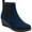 Blue, variant on Womens Black Pull Tab Stretch Gore Panel Comfort Brandi Round Toe Wedge Zip-Up Booties 11 M