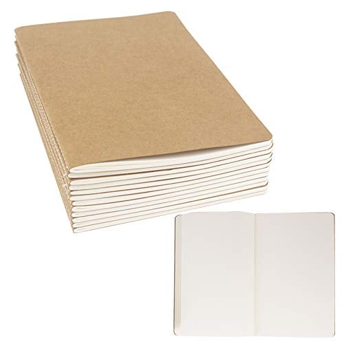 Paq. 12 cuad. notas en blanco p/ dibujar, viajeros, estudiantes, oficina - Diario mem. cuad. planif. A5, 8.26x5.5, 60 pág./30 hoj. por ZMYBCPACK