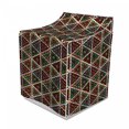 thumbnail image 1 of African Washer Cover, Grunge Triangle Design Colorful Geometric Mosaic Traditional Batik Pattern Retro, Dust and Dirt Free Decorative Print, 29" x 28" x 40", Multicolor, by Ambesonne, 1 of 3