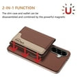 thumbnail image 2 of 2 in 1 Detachable PU Leather Wallet Case Compatible with Samsung Galaxy A36 5G, RFID Blocking Magnetic Shockproof Protective Phone Cover Stand + Card Holder, Support Wireless Charging, Brown, 2 of 12