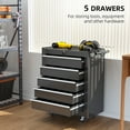 thumbnail image 4 of Chariot à Outils Roulant en Acier de 31 Pouces Armoire de Rangement Coffre Boîte à Outils avec 5 Tiroirs, 4 of 10