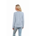 thumbnail image 4 of Ronuti Womens Sweaters Long Sleeve Shirts Fall Fashion 2026 Trendy Tops Ruched Outfits Winter Clothing Blue Shirts, 4 of 8