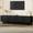 Black, variant on Euroco Modern Arched Door TV Stand with Adjustable Shelves and Cable Management – Media Console with Solid Wood Legs