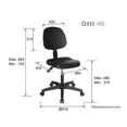 thumbnail image 3 of Offiho Sillas De Oficina Industrial Ergonómica con Altura Ajustable Resistente, 3 of 4