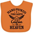 thumbnail image 3 of Inktastic Handpicked for Earth by My Cousin in Heaven with Angel Wings Boys or Girls Baby Bib, 3 of 4