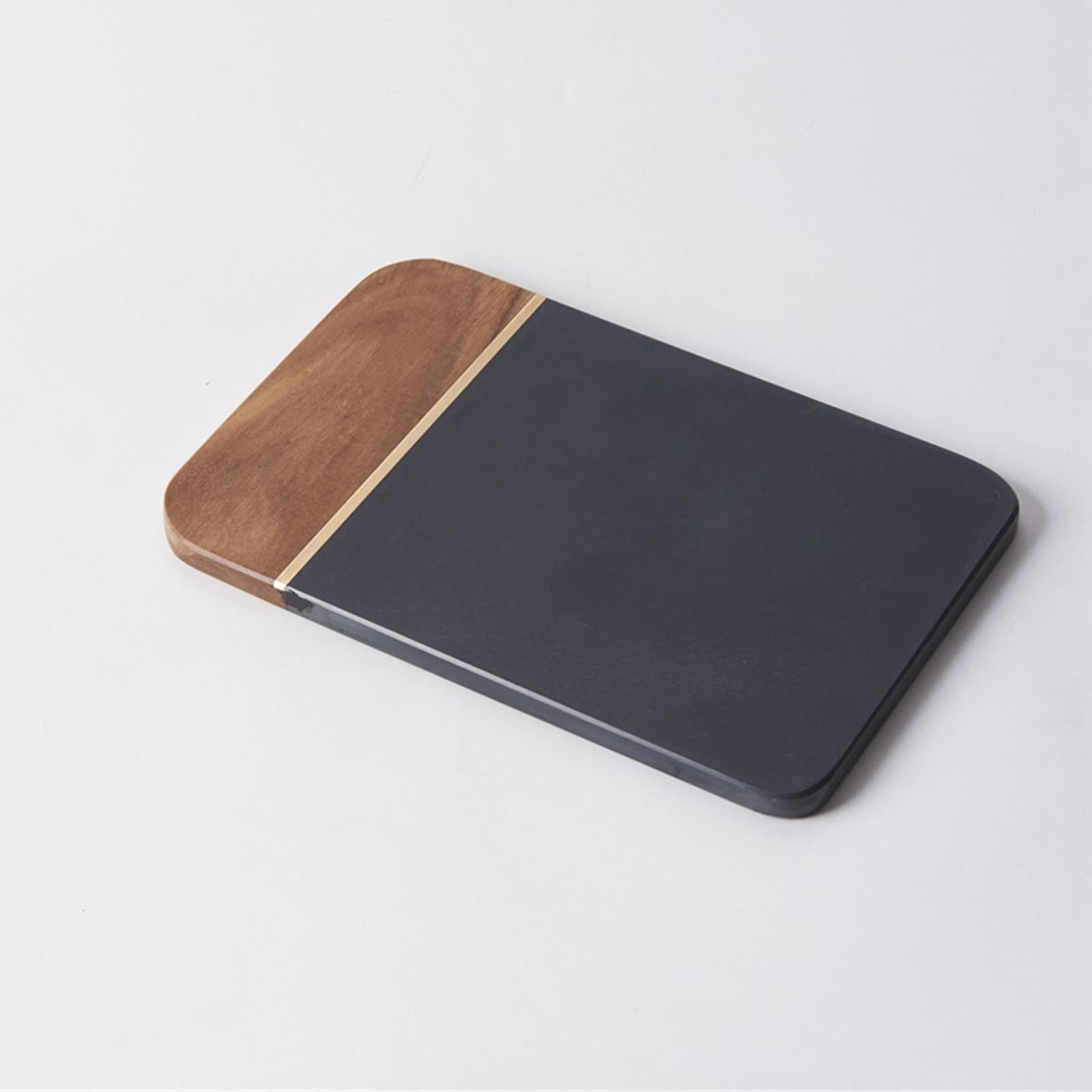 TISHITA Breadboard Cutting Board Sturdy Multipurpose Tableware Serving Platter Vegetable Chopping Board for Coffee Shops Hotel Bakery Black