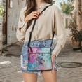 thumbnail image 5 of ZUXONGSY Tie-Dye Turtle Butterfly Floral Print PU Shoulder Bag for Women Fashion Shoulder Purse Bag Handbags Lightweight Messenger Bag with Zipper Pocket for Daily Use Travel, 5 of 7