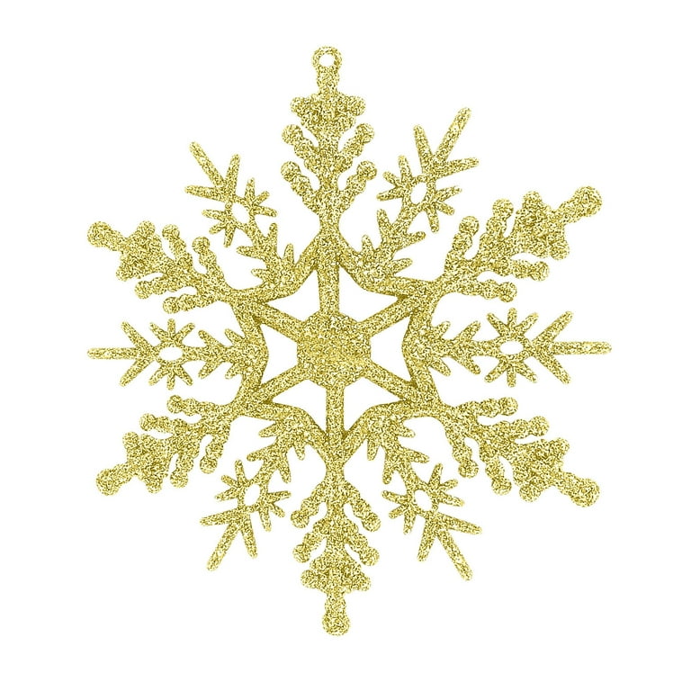 Ayieyill Christmas Snowflakes Large Snowflakes Ornaments 8 Pieces - 12'' Glitter Snowflakes Decorations Christmas Hanging Snowflakes for Winter