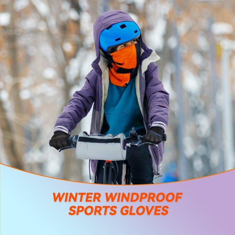 Men s Winter Gloves Warm Anti slip Touch Screen Windproof Outdoor Sports Black Size M Walmart