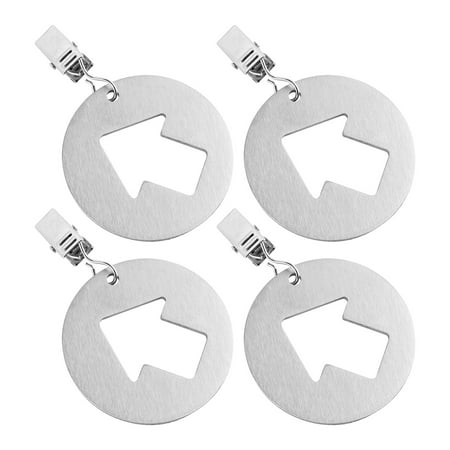

4pcs Stainless Steel Table Cloth Pendant Portable Tablecloth Holder Windproof Table Skirt Clips for Home Picnic (Arrow)