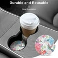 thumbnail image 5 of Car Coasters 4 PCS Stone Cup Holder Pink Flowers and Hummingbirds Absorbent Ceramic Car Cup Coasters Universal Vehicle Non-Slip Car Cup Holder Coaster, 5 of 6