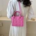 thumbnail image 3 of Bolsa De Hombro Bolso de mano para mujer, bolso de hombro simple de cuero PU, bolso de mensajero sólido cuadrado (rosa) Tmvgtek Para Estrenar, 3 of 7
