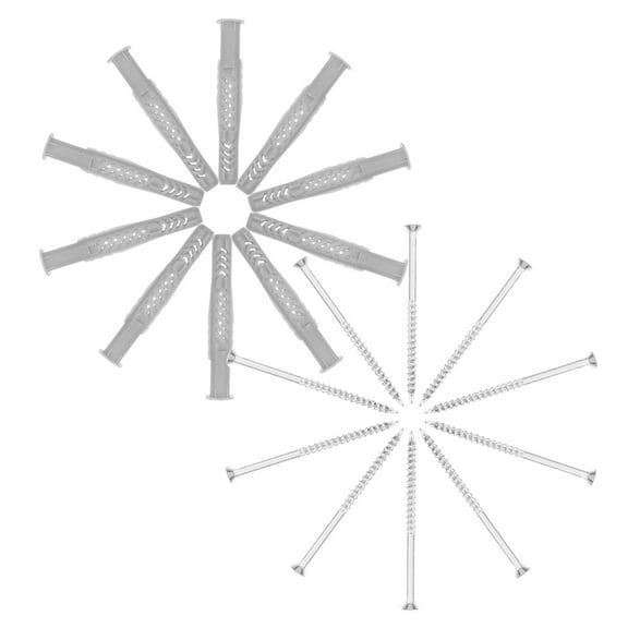 TEHAUX Nylon Drywall Expansion Anchors Tubes - Iron Hardware for Easy Installation and Secure Fixing