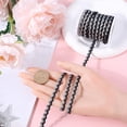 thumbnail image 6 of 16.4Yds x 5mm Gliter RIC Rac Trim Bending Fringe Trim Black Sliver Metallic Wire Braid Wave Edge Ribbon Woven Webbing Lace, 6 of 9