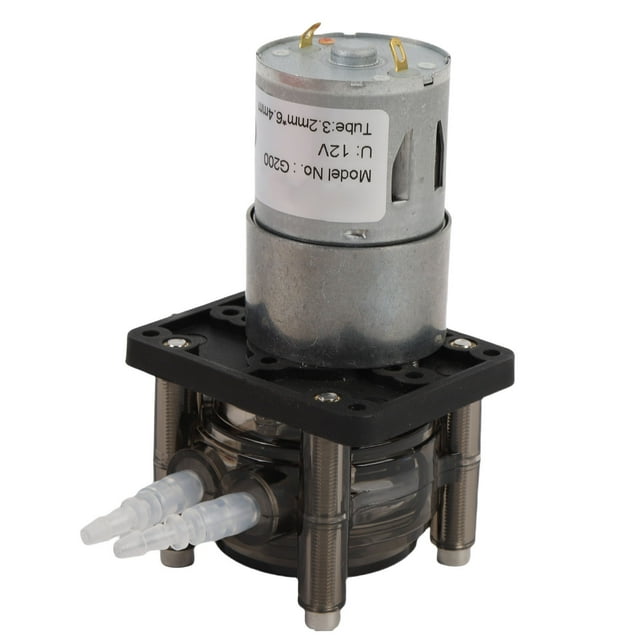 Peristaltic Pump Dosing Pump Low Flowrate Liquid Small with DC Brushed Motor 200ml / min Stainless Steel ABS for Aquarium Lab Analytical Filling Machine