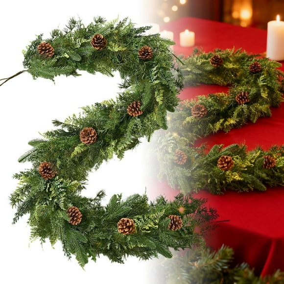 Hearth & Gear 180cm Soft Wreath For Fireplace Staircase & Party