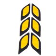 thumbnail image 2 of Pegatina reflectante para puerta de coche de 6 uds, pegatina de advertencia antiarañazos, pegatina reflectante de estilo de fibra de carbono para coche, motocicleta y camión(C (amarillo)), 2 of 14
