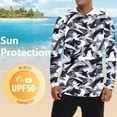 thumbnail image 5 of Men's UPF 50+ Sun Protection Hoodie – Quick-Dry Athletic Rash Guard for Fishing/Hiking, Lightweight UV-Resistant Outdoor Shirt with Breathable Mesh Panels & Sporty Print (2025 Trend), 5 of 8