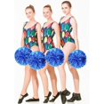 thumbnail image 2 of EONQY 12 Pcs Cheerleading Pom Poms Cheerleader Squad Spirited Fun Pompoms 10 Inch Metallic Foil Cheer Pom Poms with Handle Flowers for Sport Team Dance Party, 2 of 6