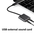 thumbnail image 2 of USB Sound Card External Stereo Sound Card with Microphone Port USB to 3.5mm Sound Adapter for PC Laptop Desktop Headsets, 2 of 7