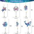 thumbnail image 2 of 6pcs Diamond Painting Wind Chimes, EEEkit Ocean Animal DIY Rhinestone Craft Outdoor Decor, 2 of 8