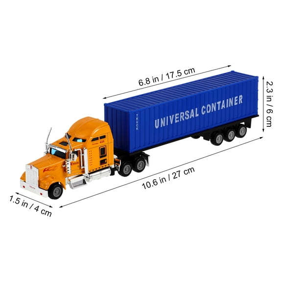 1/65 Truck Model, Detachable Cargo Container, Children's Toy, Alloy Semi Truck, Trailer Toys for Boys