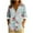 #167-Army Green, variant on Women's Casual Loose Fit Print Long Sleeve Top with Notched Collar and Button-Up Front for Daily and Party Wear - Comfortable Polyester and Elastane Blend