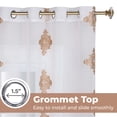 thumbnail image 3 of Superior Sia Damask Sheer Curtain Panel Set with Grommet Header , 52" x 84", Gold, 3 of 13