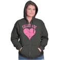 thumbnail image 3 of Chase Me Funny Valentines Day Joke Zip Hoodie Sweatshirt Women Brisco Brands 5X, 3 of 6