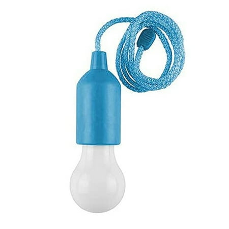 

LED Pull Cord Light Bulb Colorful LED Bulb Light Hanging Pull Cord Lamp Battery Operated Portable Night Light for Party Weddings Festivals Lighting Camping Child Room Decoration