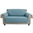 thumbnail image 2 of SHANNA 1/2/3 Seater Quilted Sofa Couch Cover Pad Water Resistant Slipcover Furniture Protector Pet Mat for Kids Dogs Pets（Gray Blue）, 2 of 11