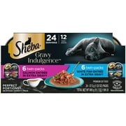 Sheba Gravy Indulgence Adult Wet Cat Food, Variety Pack Flavor, 2.64 oz (12 Pack)