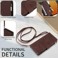 thumbnail image 5 of Dteck for iPhone 15 Pro Max Wallet Case, Crossbody Phone Purse with Card Holder for Women Men, Soft PU Leather Zipper Carry Cover with Shoulder Strap for iPhone 15 Pro Max,Coffee, 5 of 6
