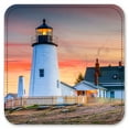 thumbnail image 2 of Vinyl Drink Coasters - Set of 4 - Lighthouse at Sunset, 2 of 3