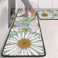 thumbnail image 2 of Kitchen Rugs Sets Of 2,Light Blue Daisy Flower Pattern Anti Fatigue Kitchen Mat Rugs Non Slip Washable,Decorative Kitchen Floor Mats for Kitchen,Sink,Laundry,17"x47"+17"x47", 2 of 5