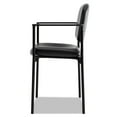 thumbnail image 4 of HON Scatter Stacking Guest Chair with Fixed Arms, SofThread Leather, in Black, 4 of 6