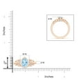 thumbnail image 3 of ANGARA Natural Vintage Style Bezel-Set 1.5 ct Aquamarine Ring with Diamonds in 14K Rose Gold for Women (Size-9x7mm) | March Birthstone, Anniversary, Jewelry Gift for Women | Natural Aquamarine Ring, 3 of 7