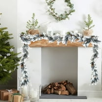 PALIFEUR Christmas Garland - Winter Christmas Decorations Garland, Artificial Christmas Garlands for Mantle Table Wall Fireplace Holiday Party Christmas Tree Decorations, 71 inch