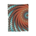 thumbnail image 7 of DouZhe Ultra-Soft Micro Fleece Lightweight Flannel Bed Blanket, Abstract Fractal Spiral Print Cozy Warm Throw Blankets, 50"x40", 7 of 7
