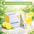 thumbnail image 5 of Unicity Unimate Lemon Drink Mix with Bottle, 30 Sachets, Instant Lemon Beverage Powder, Reusable Mixing Bottle Included, Low Calorie Daily Drink Mix, Travel Friendly for Men & Women, 5 of 7