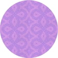thumbnail image 1 of Ahgly Company Machine Washable Indoor Round Transitional Violet Purple Area Rugs, 4' Round, 1 of 7