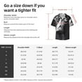 thumbnail image 5 of Lsque Monochrome Giraffe Expression print Men's Cuban Collar Short Sleeve Shirt Summer Beachwear Casual Button Down Fashionable Vacation Leisure Shirt-XX-Large, 5 of 7