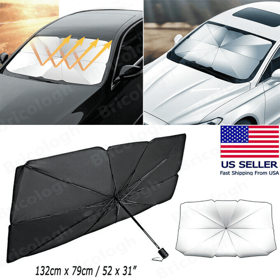 Foldable Car Windshield Sunshade Front Window Cover Visor Sun Shade Umbrella US