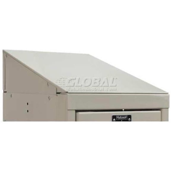 Hallowell KISE18PT Steel Locker Accessory - Slope Top End Closure 18""D x 6""H -