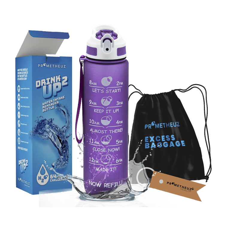 HydroMATE 32 oz Water Bottle with Straw Times Marked Frost Gray
