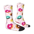 thumbnail image 3 of Uemuo Donut Pattern Women's Crew Socks, Soft Durable Breathable Moisture-Wicking with Odor Control Cotton socks, 3 of 9