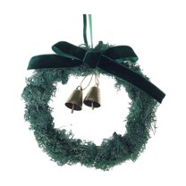 EWASWON Christmas Preserved Antler Moss Christmas Wreath with Bells - Rustic Natural Door Hanging, Unique Christmas Gift Decor